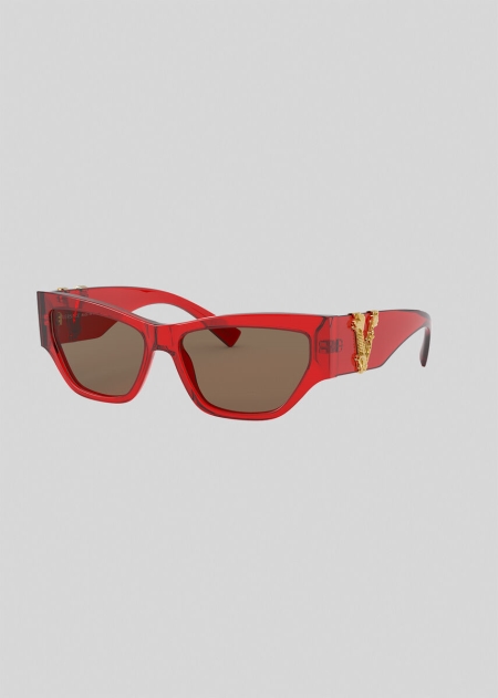 Versace Red Virtus Cat-Eye Solglasögon Dam - 581036ZCI